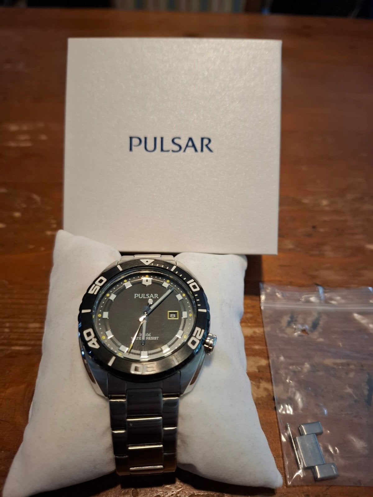 Pulsar Horloge, Sieraden, Tassen en Uiterlijk, Staal, Staal, Polshorloge, Zo goed als nieuw