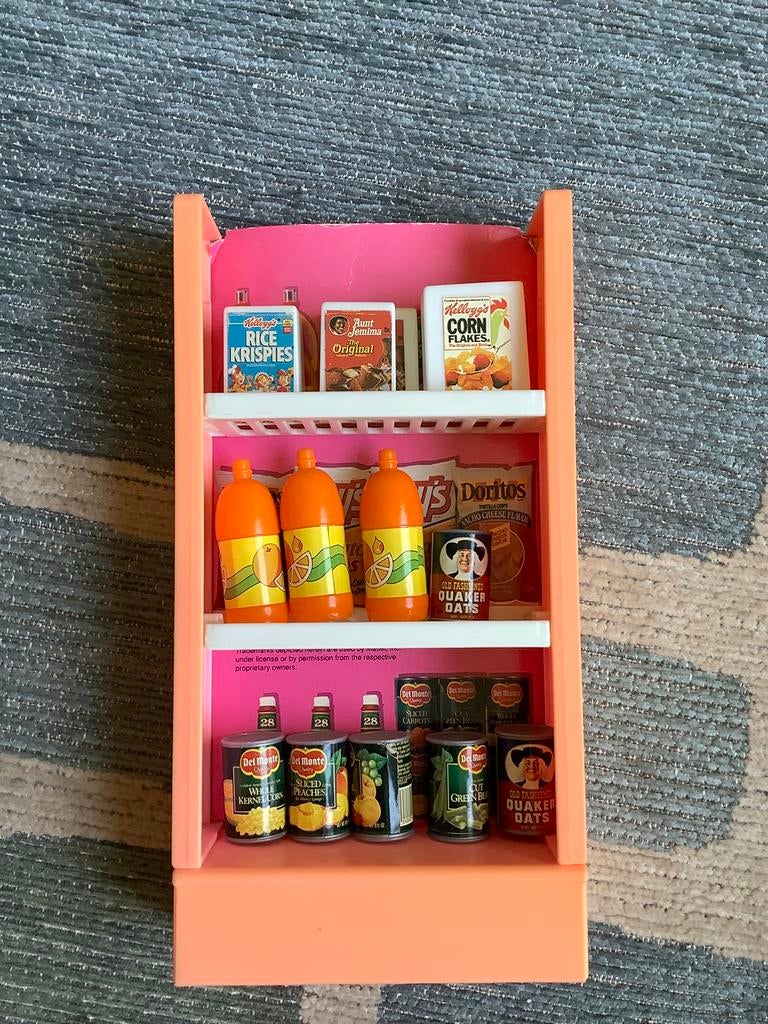 Barbie vintage winkelrek met inhoud, Ophalen of Verzenden, Gebruikt, Accessoires