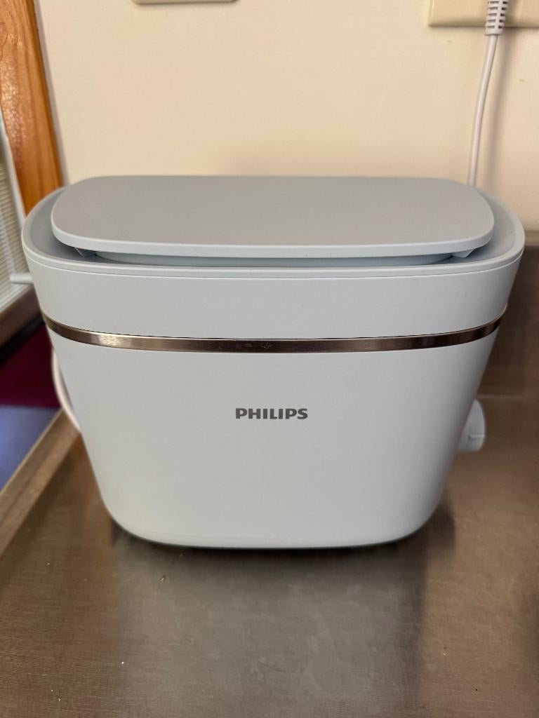 Hema  design broodrooster - Lichtblauw - Philips - ZGAN, Witgoed en Apparatuur, Broodroosters, Zo goed als nieuw, Uitneembare kruimellade