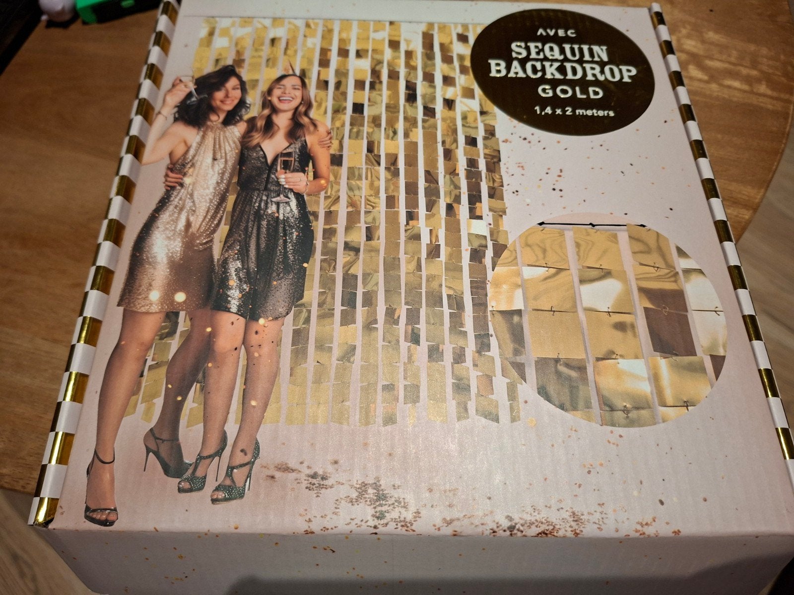 Gouden backdrop, Ophalen of Verzenden, Zo goed als nieuw, Versiering, Geboorte of Huwelijk