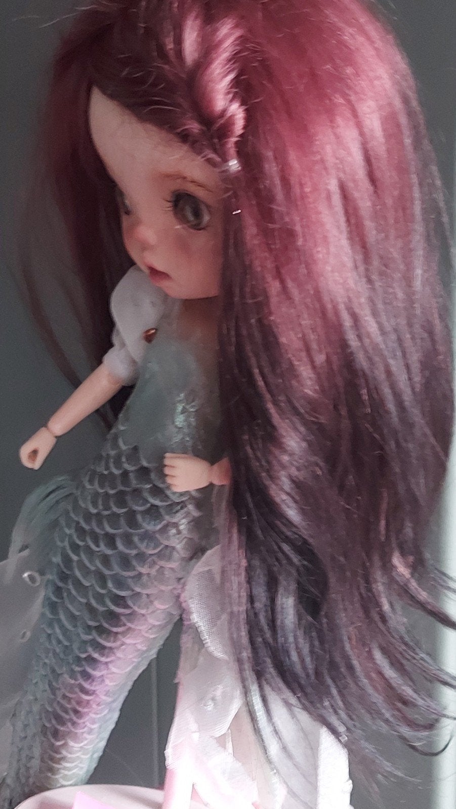 Prachtige super zachte mohair pruik voor Blythe, Verzamelen, Poppen, Ophalen of Verzenden, Zo goed als nieuw, Overige typen