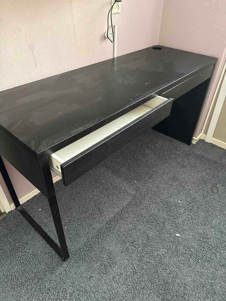 Zwart bureau met lades - IKEA, Ophalen, Zwart, Gebruikt, Met lades