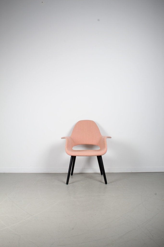 Vitra Organic Chair Stoel Roze Stof - Hout, Vitra, Nieuw, Niet ingevuld, Niet ingevuld
