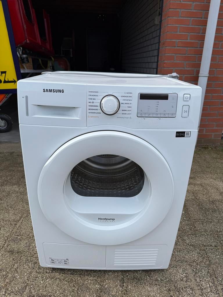 Samsung warmtepompdroger in witte uitvoering, Ophalen, 6 tot 8 kg, Overige typen, Zo goed als nieuw
