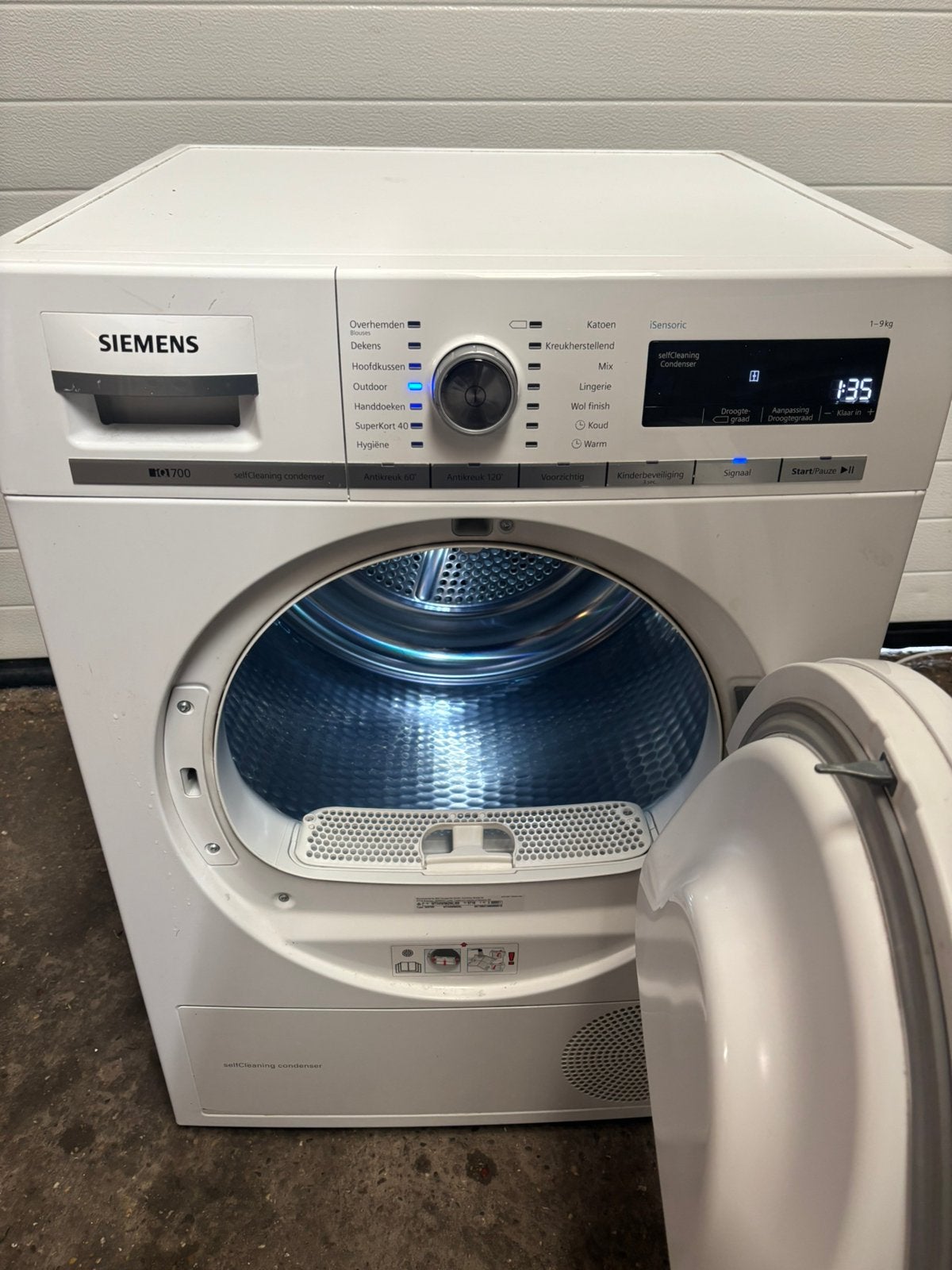SIEMENS. iQ 700 Warmtepomp droger 9 Kilo,A++, Benschop, Anti-kreukfase, 8 tot 10 kg, Ophalen of Verzenden