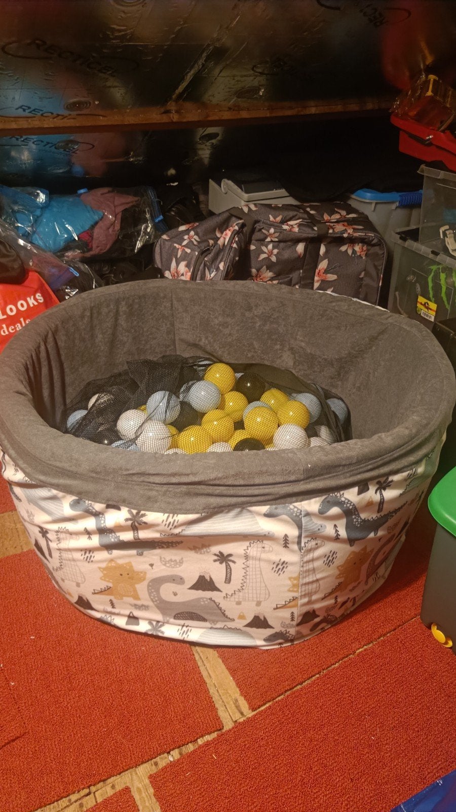 Ballenbak met dinosaurusprint., Ophalen, Gebruikt, Overige typen