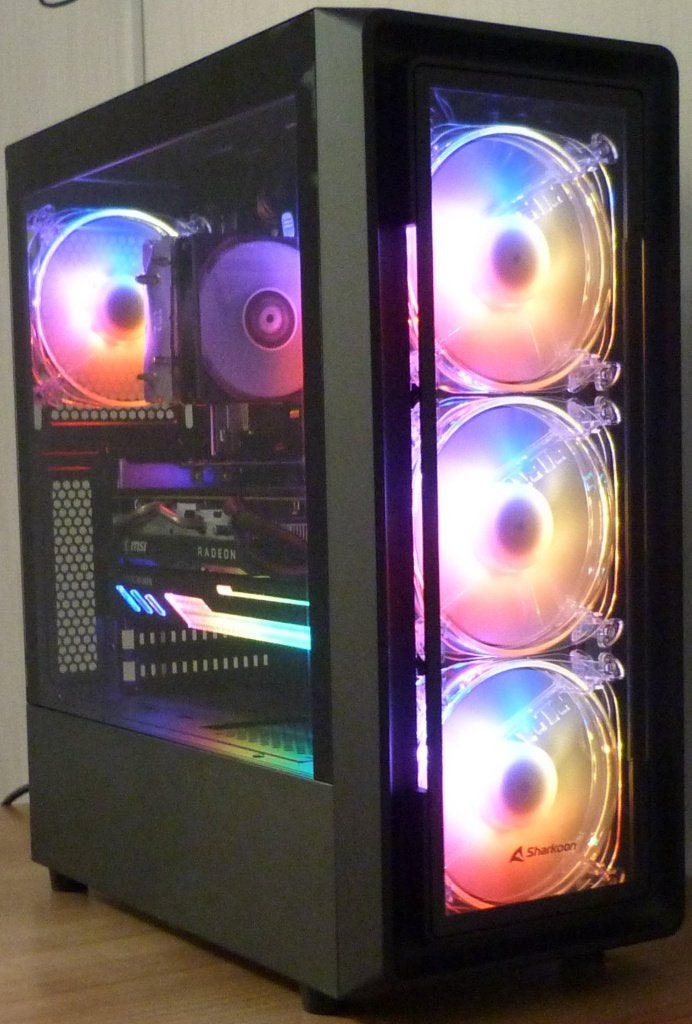 Game PC | Ryzen 2700X /16 GB/5600 XT/SSD/HDD/Office/WiFi/W11, Ophalen of Verzenden, Zo goed als nieuw, Gaming, AMD Ryzen 7
