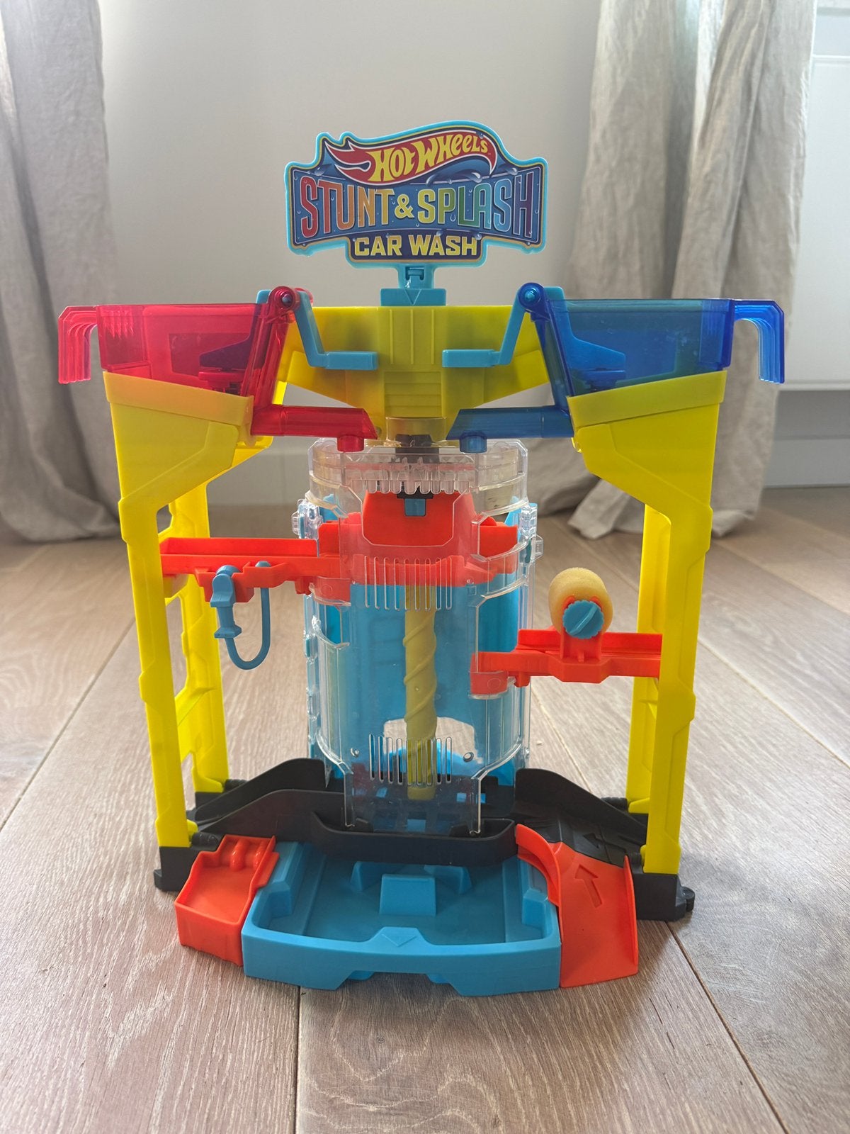 Hotwheels Stunt & Splash Carwash, Ophalen of Verzenden, Zo goed als nieuw, Handmatig, Hot Wheels