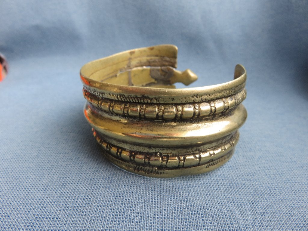 Antieke armband in brons zilver legering - 20e eeuw, Sieraden, Tassen en Uiterlijk, Ophalen of Verzenden, Brons, Armband