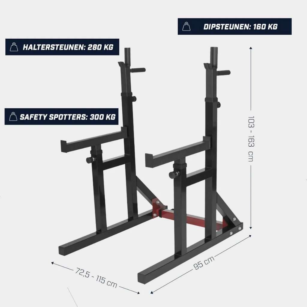 Multi Squat Rack - Gorilla Sports, Ophalen, Gebruikt, Rug, Fitnessbank
