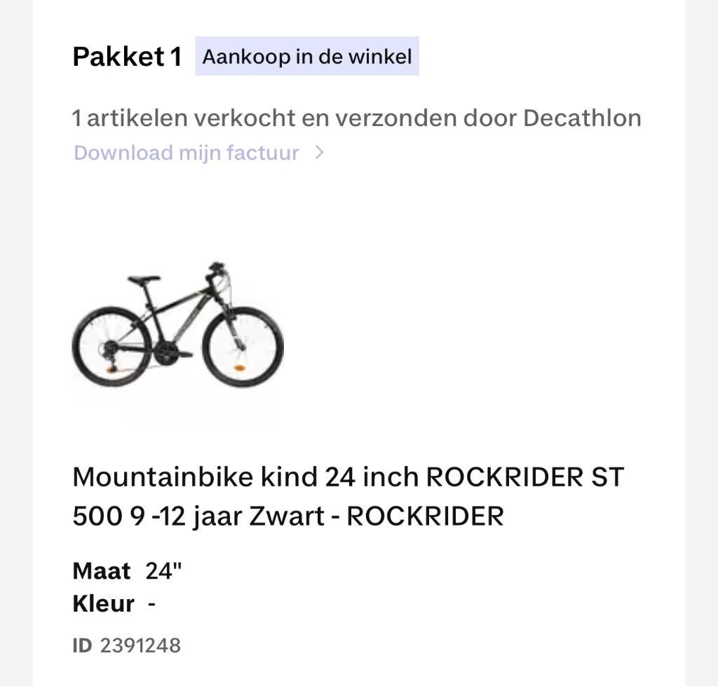 Kinder fiets, Ophalen, Zo goed als nieuw, 20 inch of meer, Rockrider Decathlon