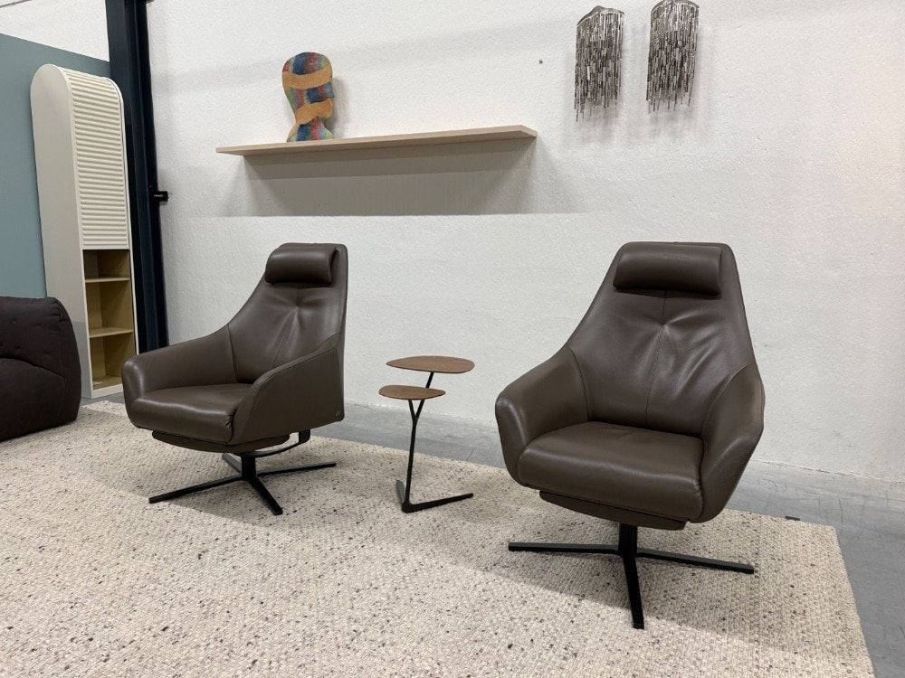 2 Als nieuw De Sede 277 Relaxfauteuil taupe design stoel, Huis en Inrichting, Fauteuils, FSM, De Sede, Ophalen of Verzenden, Zo goed als nieuw