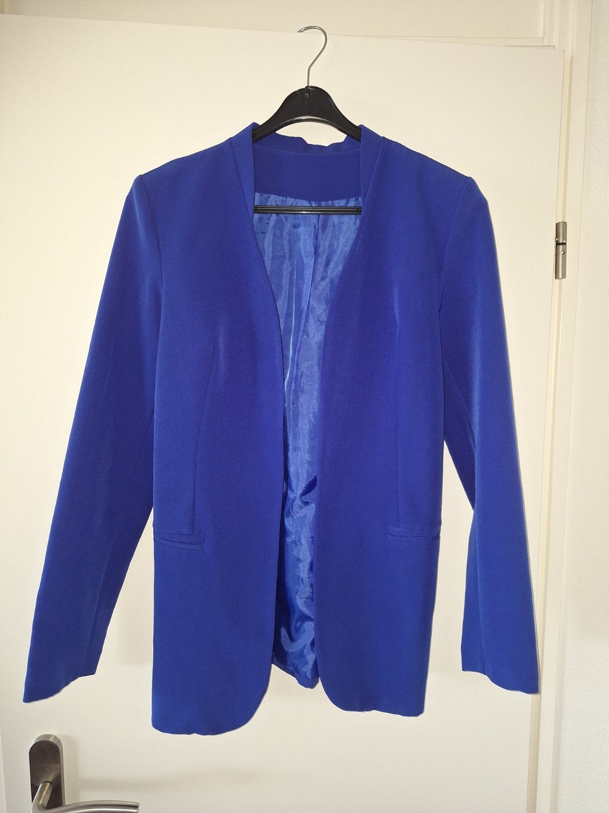 colbert blauw maat S/M (36/38), Blauw, Ophalen of Verzenden, Zo goed als nieuw, Jasje