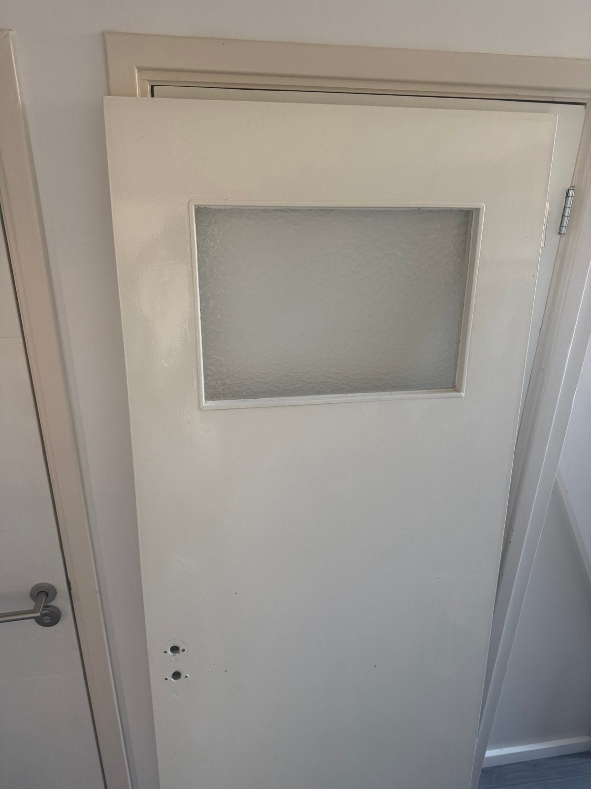 Authentieke toiletdeur 72x201 cm met glas, Ophalen, Gebruikt, Minder dan 80 cm, Binnendeur