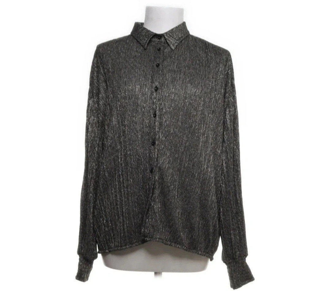 Alix The Label Feestelijke Zwarte Lurex Blouse Maat S, Alix the label, Verzenden, Zwart, Zo goed als nieuw