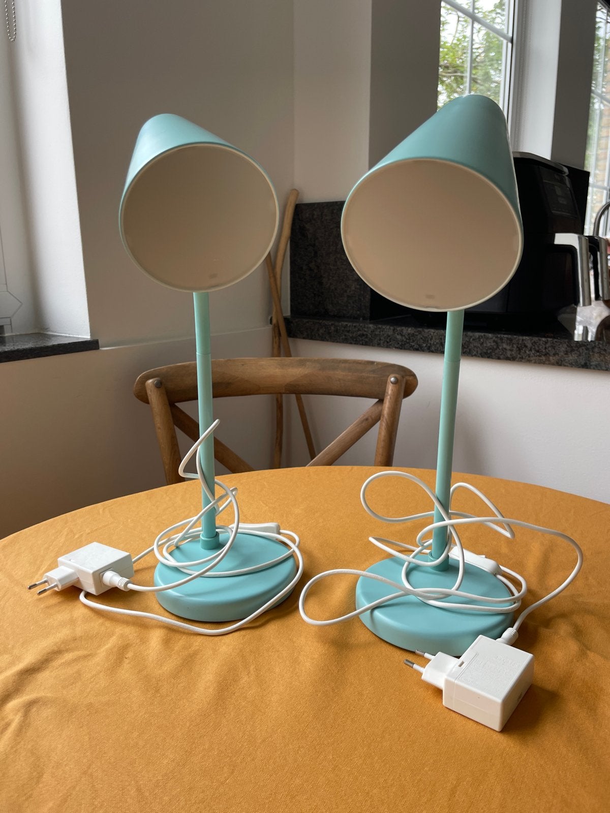 Set van 2 mintgroene bureaulampjes, Ophalen, Bureaulamp, Gebruikt, Groen