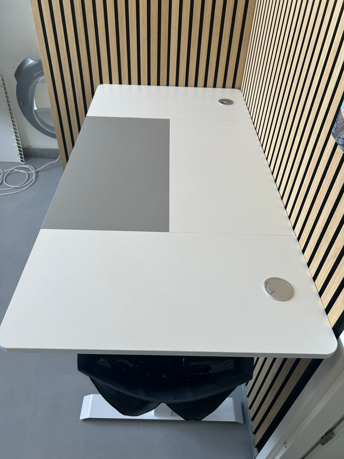 SONGMICS Elektrisch Zit-Sta Bureau 120x60cm Wit/Grijs, Huis en Inrichting, Bureaus, Ophalen, Zit-sta bureau, Elektrisch, 120 cm