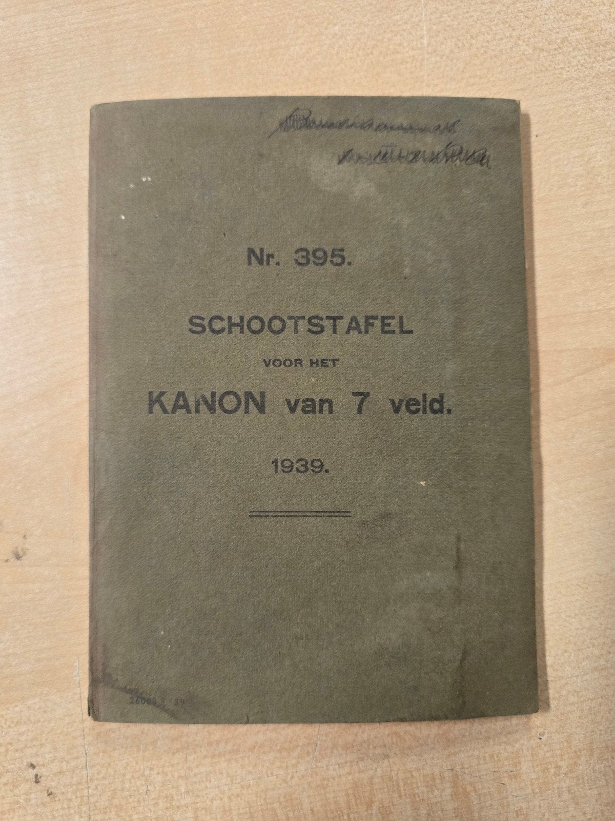 Schooystafel kanon 7 veld. 1939 mobilisatie, Verzamelen, Ophalen of Verzenden, Nederland, Boek of Tijdschrift