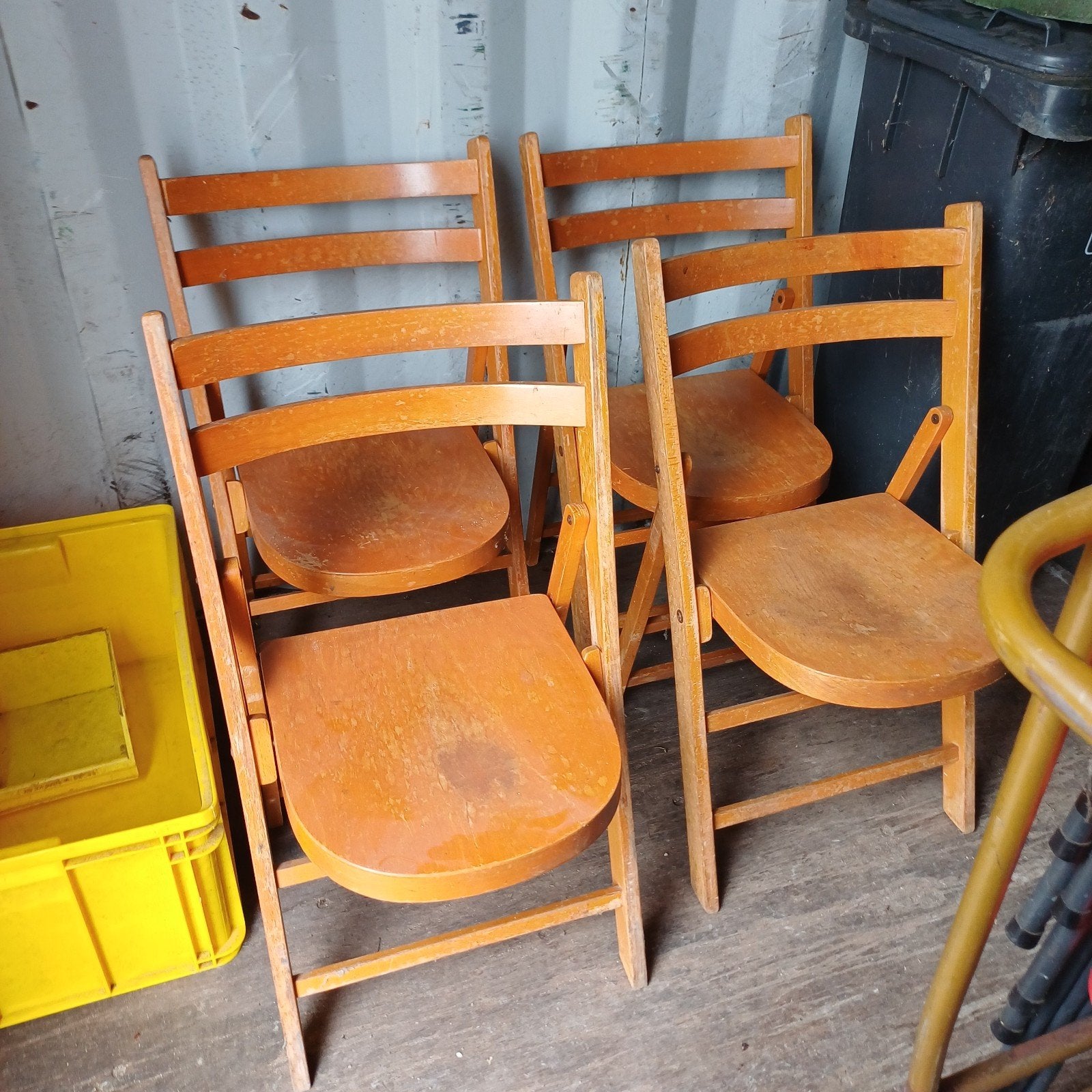 4 x klapstoelen houten stoelen OPKNAPPERS, Ophalen