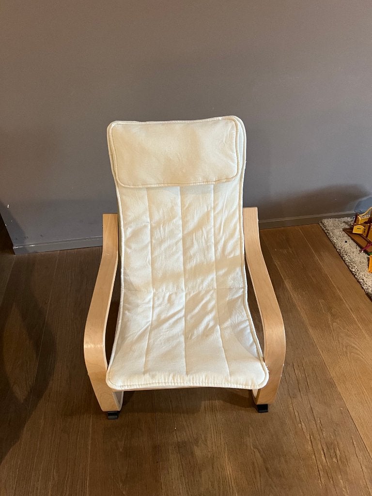 IKEA POÄNG kinderfauteuil creme, Ophalen, Gebruikt, Overige typen