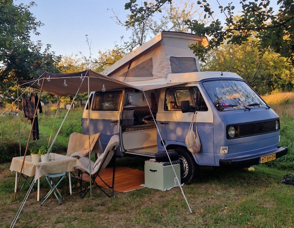 Volkswagen T3 camperbus | 1982 | Benzine 2.0 luchtgekoeld, Volkswagen, Handgeschakeld, Particulier, Luifel