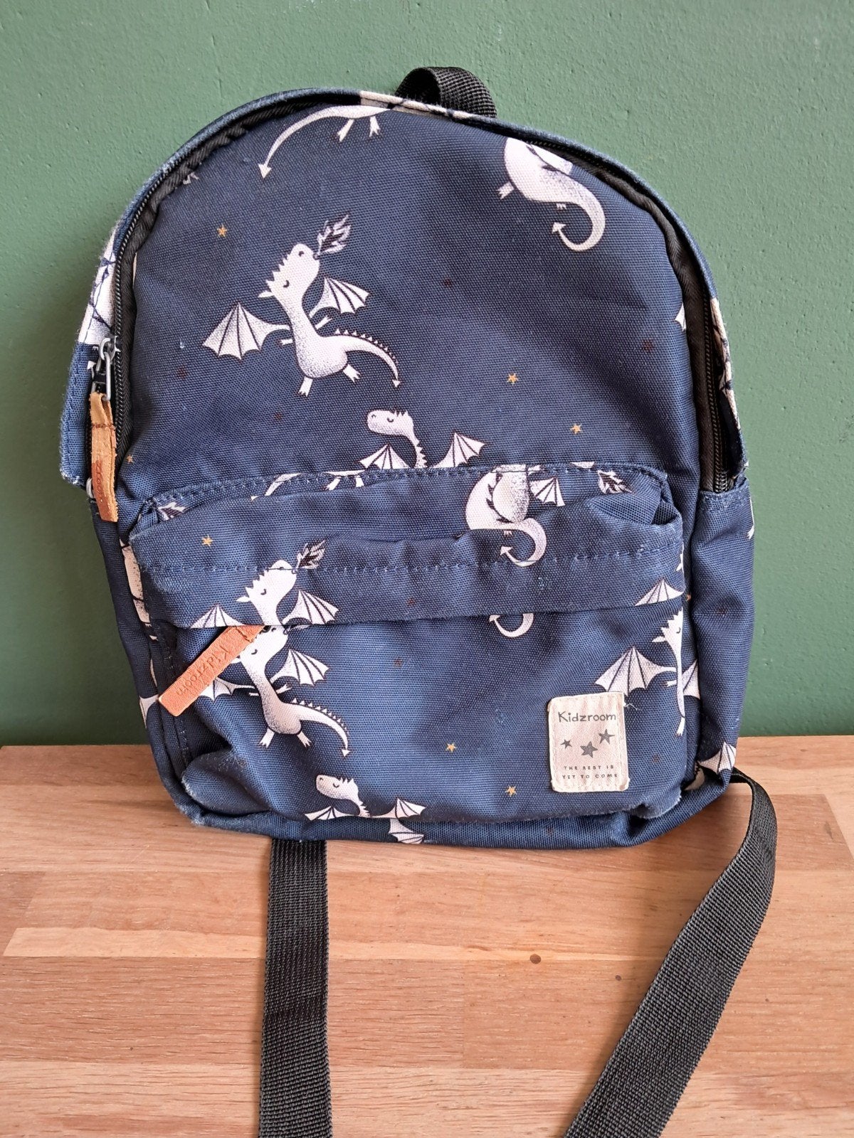De Groene Merel schooltas opvangtas rugzak Kidzroom draak, Ophalen of Verzenden, Gebruikt, Blauw, Rugtas