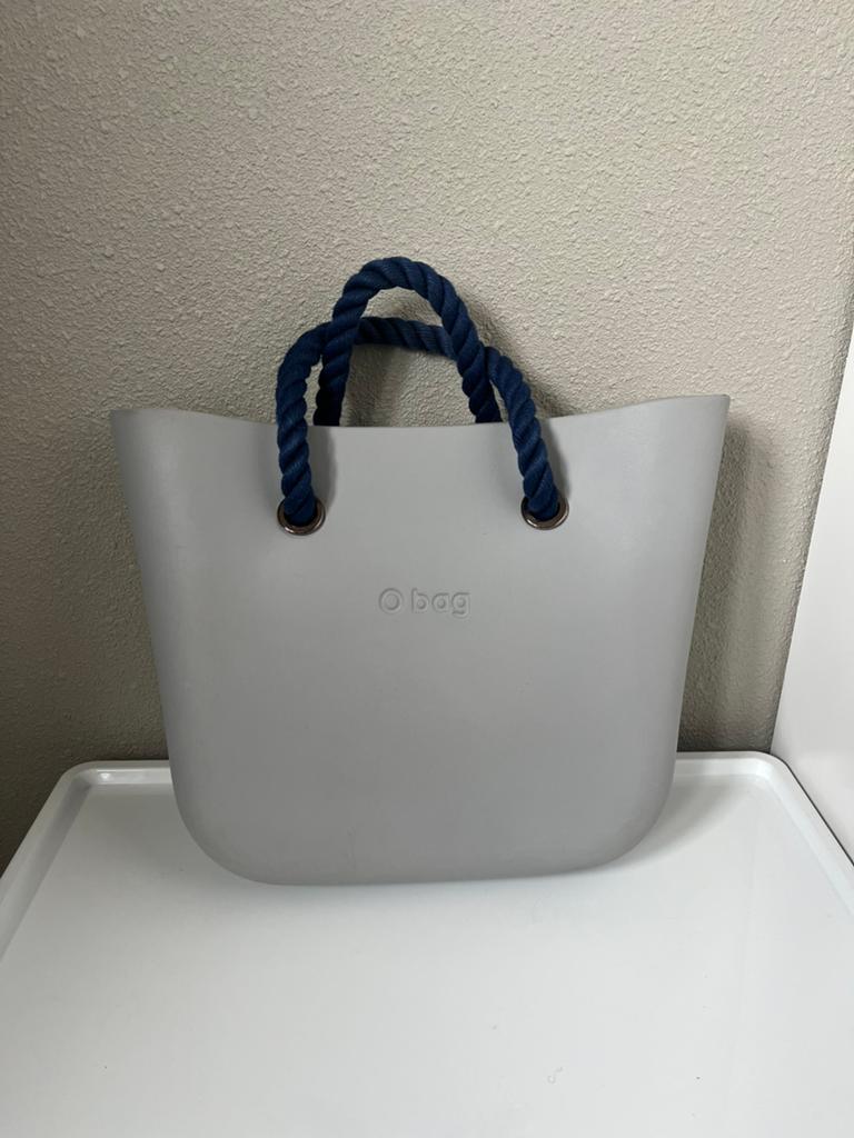 OBag Mini in grijs met bakuwe korte hengsels., Ophalen, Zo goed als nieuw, Grijs