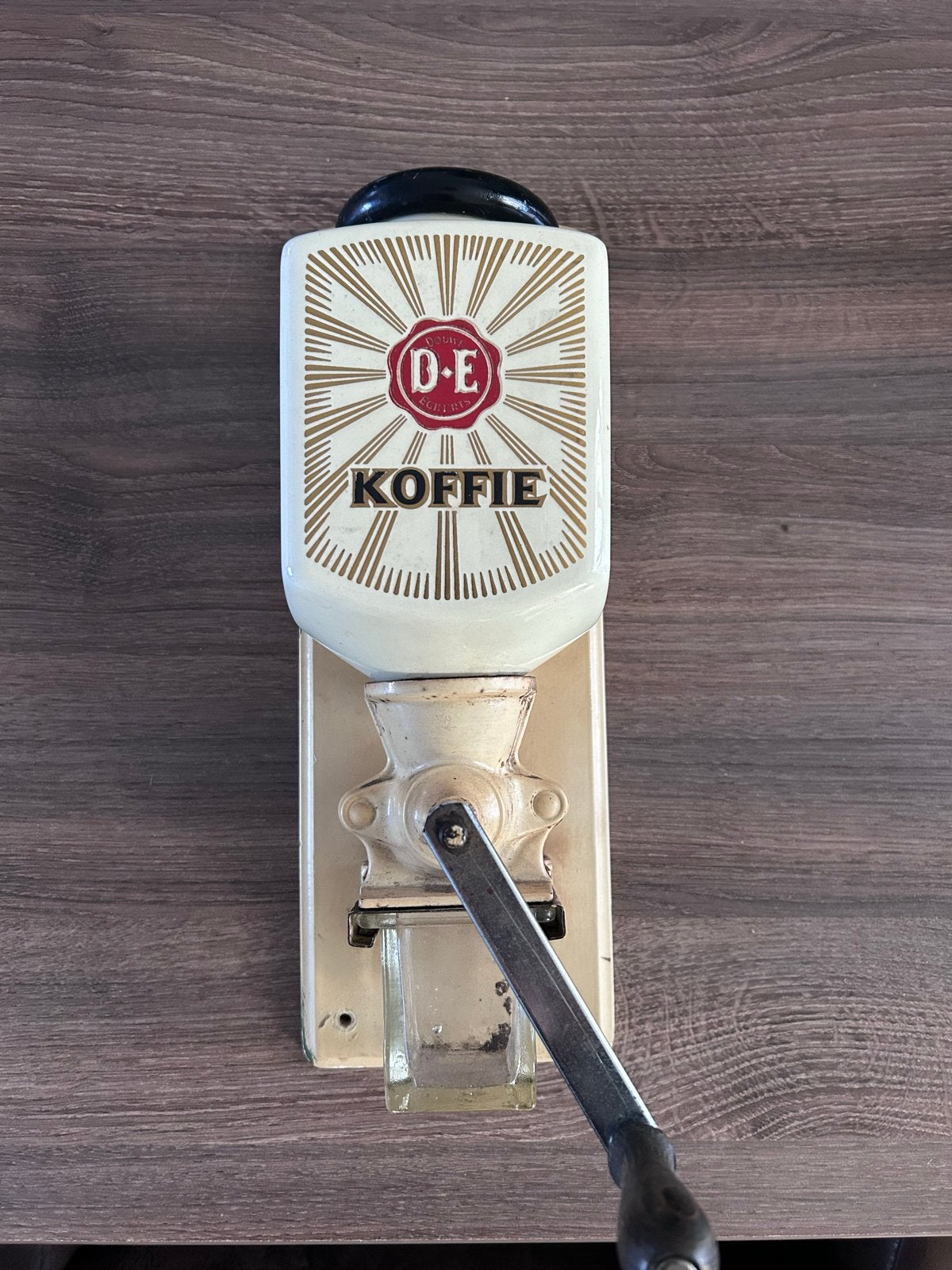 Vintage Douwe Egberts wandkoffiemolen, Antiek en Kunst, Ophalen