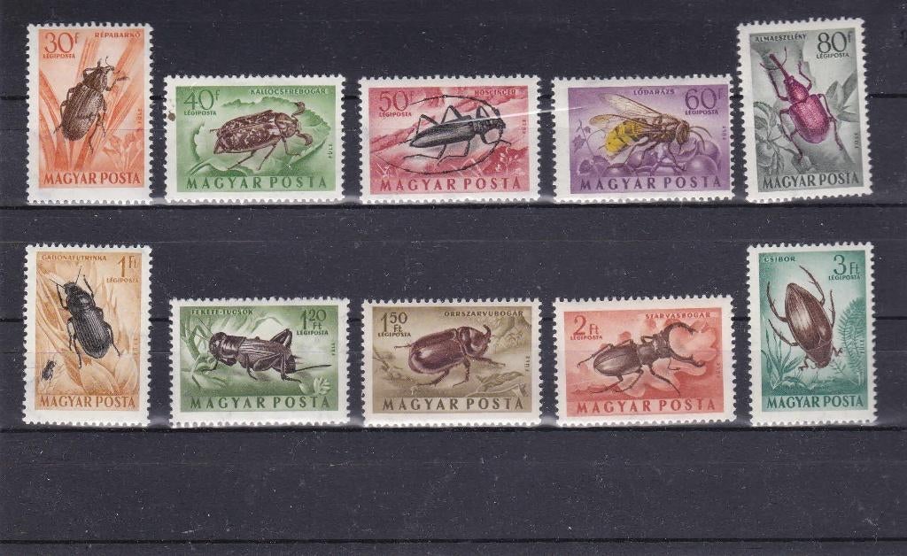 134. Hongarije 1954 insecten, Ophalen of Verzenden, Postfris