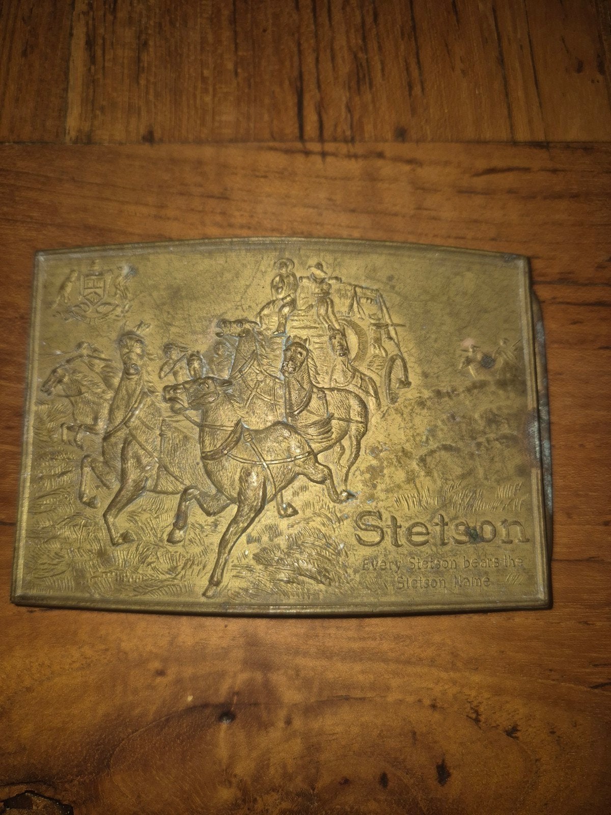 Vintage Stetson belt buckle Montana Silversmiths jaren 70/80, Antiek en Kunst, Ophalen of Verzenden