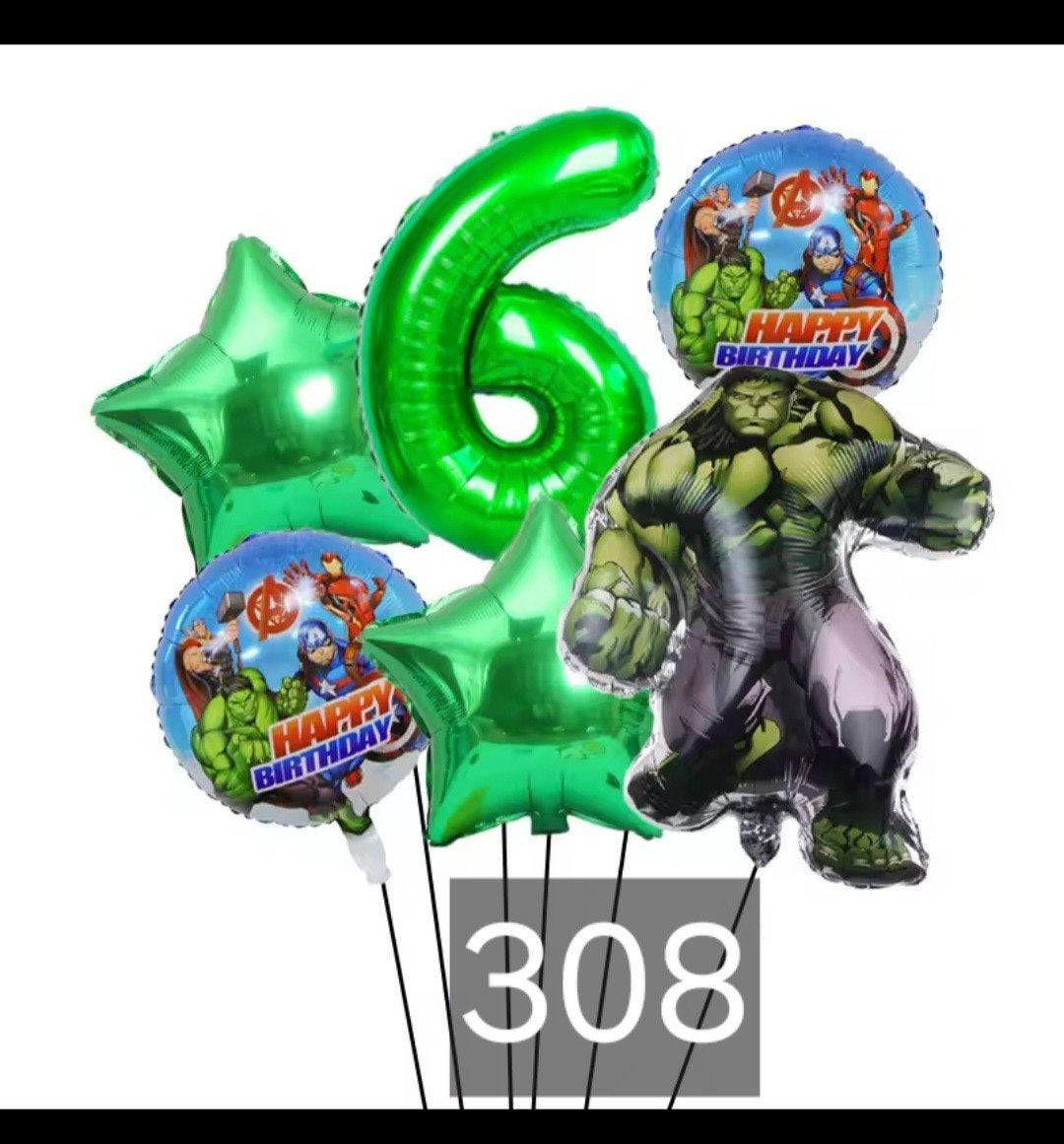 Hulk Verjaardagsballonnen Set - Nieuw, Ophalen of Verzenden, Nieuw, Versiering, Verjaardag