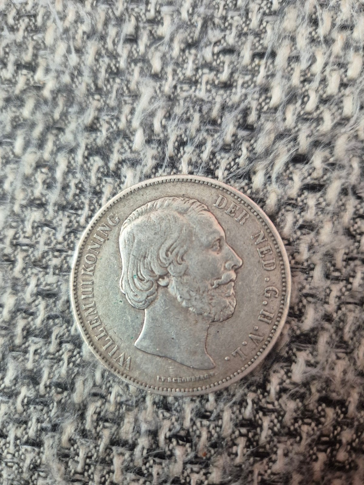 Zilveren 2½ Gulden Willem III 1874, Koning Willem III, Zilver, Ophalen of Verzenden, Losse munt