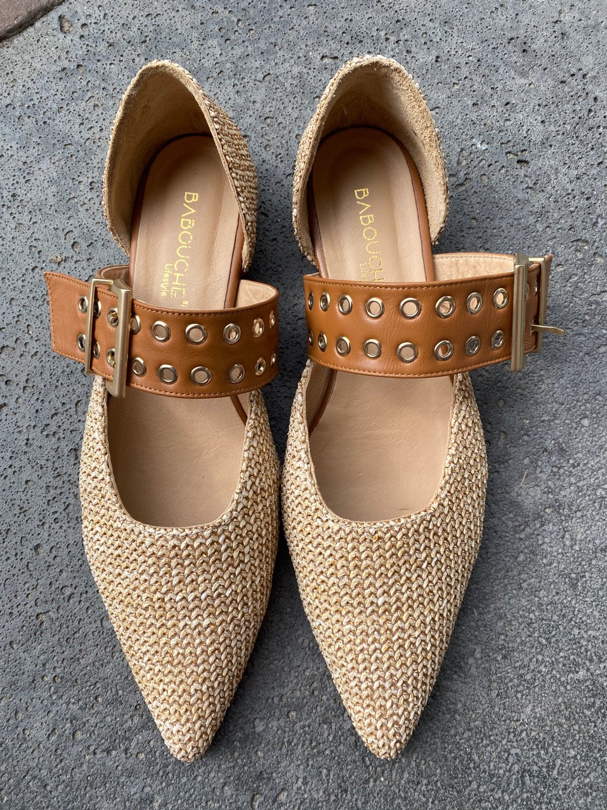 Babouche ballerina, Kleding | Dames, Beige, Zo goed als nieuw, Ballerina's, Ophalen of Verzenden