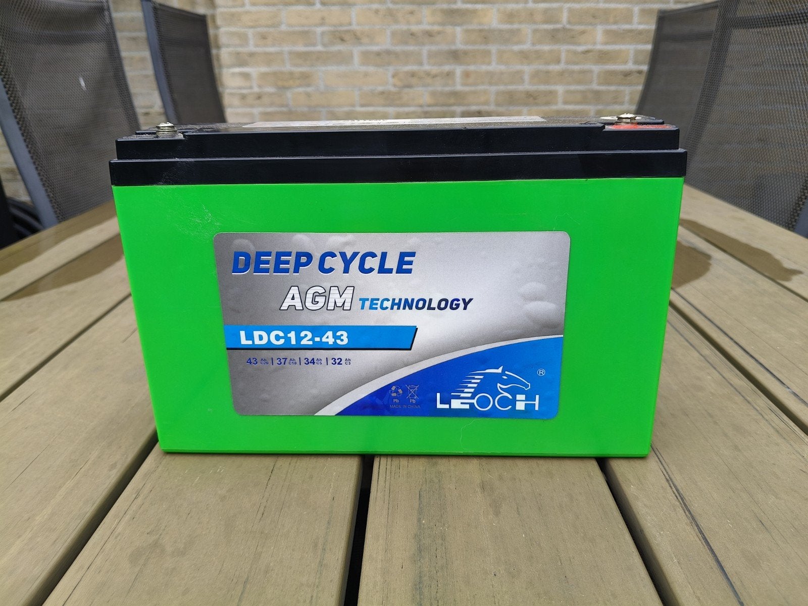 LEOCH LDC12-43 Deep Cycle AGM Accu 2 seizoenen gebruikt, Ophalen of Verzenden, Nieuw