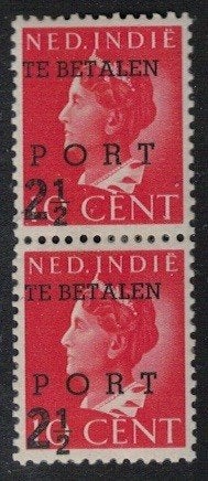 A856 Ned.Indie Port 49+49a postfris, Postzegels en Munten, Postzegels | Nederlands-Indië en Nieuw-Guinea, Verzenden, Postfris