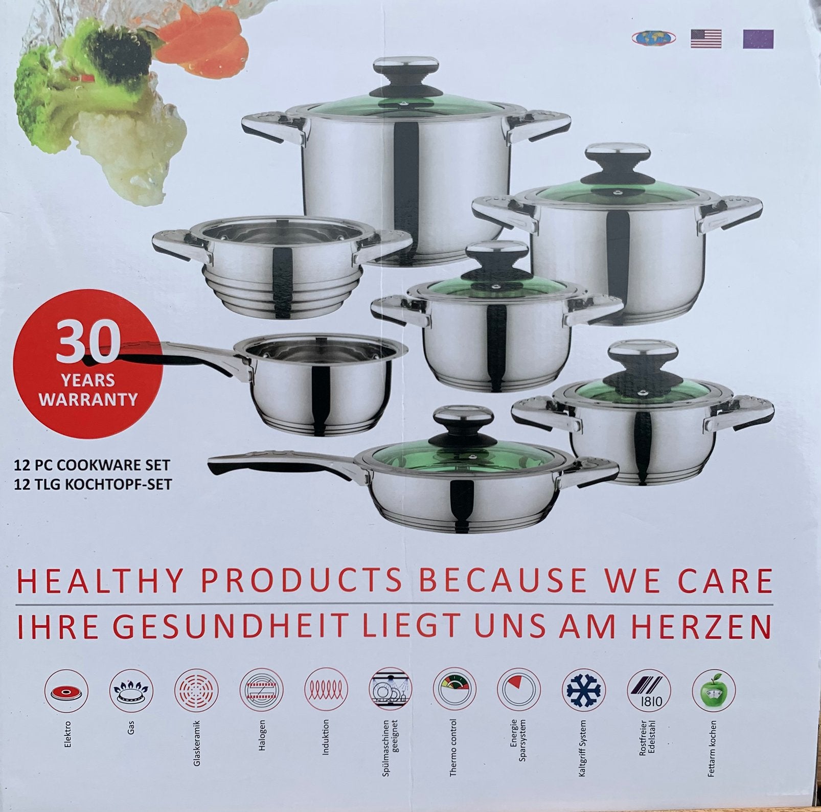 Pannenset 12 delig Suisse Elégance, Huis en Inrichting, Ophalen, Nieuw, Pannenset, Rvs