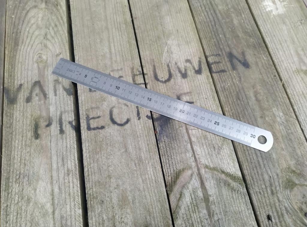 Liniaal 300mm - Roestvrij staal, Ophalen of Verzenden, Gebruikt, Afstand