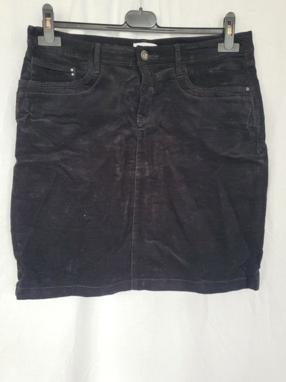 Leuke zwarte ribcord rok mt 38 merk Yessica, Kleding | Dames, Maat 38/40 (M), ., Zwart, Ophalen of Verzenden