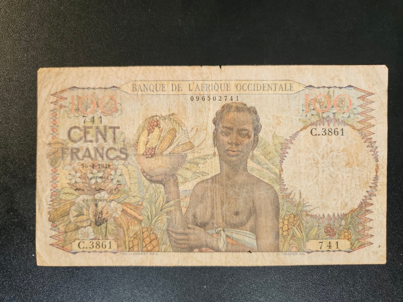 Frans West Afrika pick 40 1948, Postzegels en Munten, Bankbiljetten | Afrika, Ophalen of Verzenden, Overige landen, Los biljet