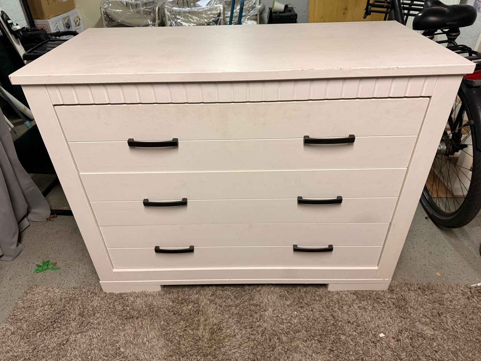 Ladekast met 3 laden - Crème/Wit commode dressoir 120x55, Huis en Inrichting, Ophalen, Gebruikt, 100 tot 150 cm, 3 of 4 laden