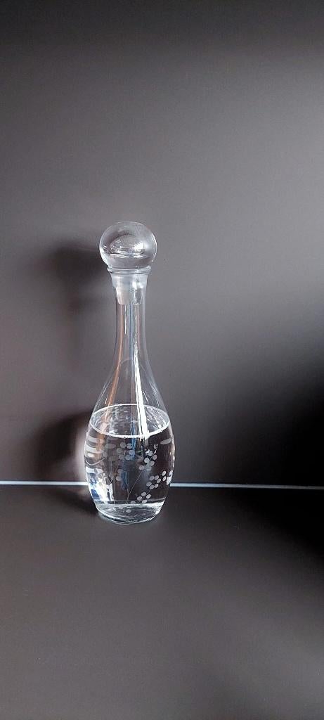 Vintage Sierlijke glazen Wijn Fruit Water karaf met stop, Glas of Glazen, Eu, Eu, Ophalen of Verzenden