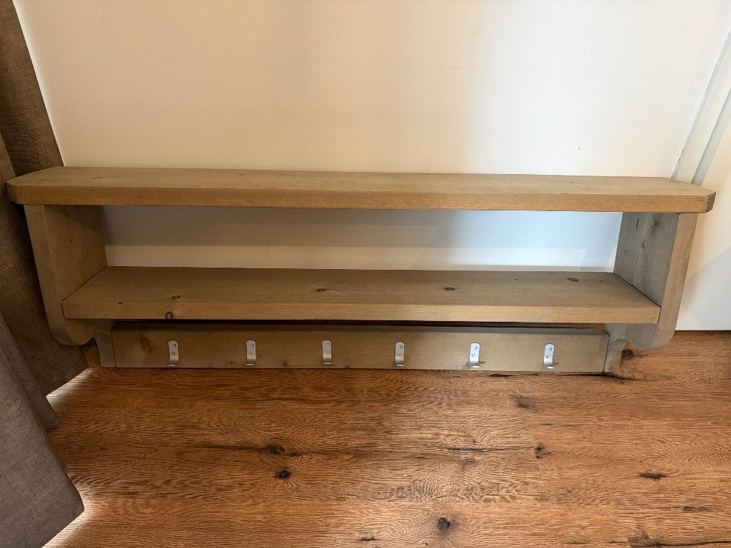 Wandkapstok met bankje, Gebruikt, Minder dan 100 cm, Hout, Ophalen