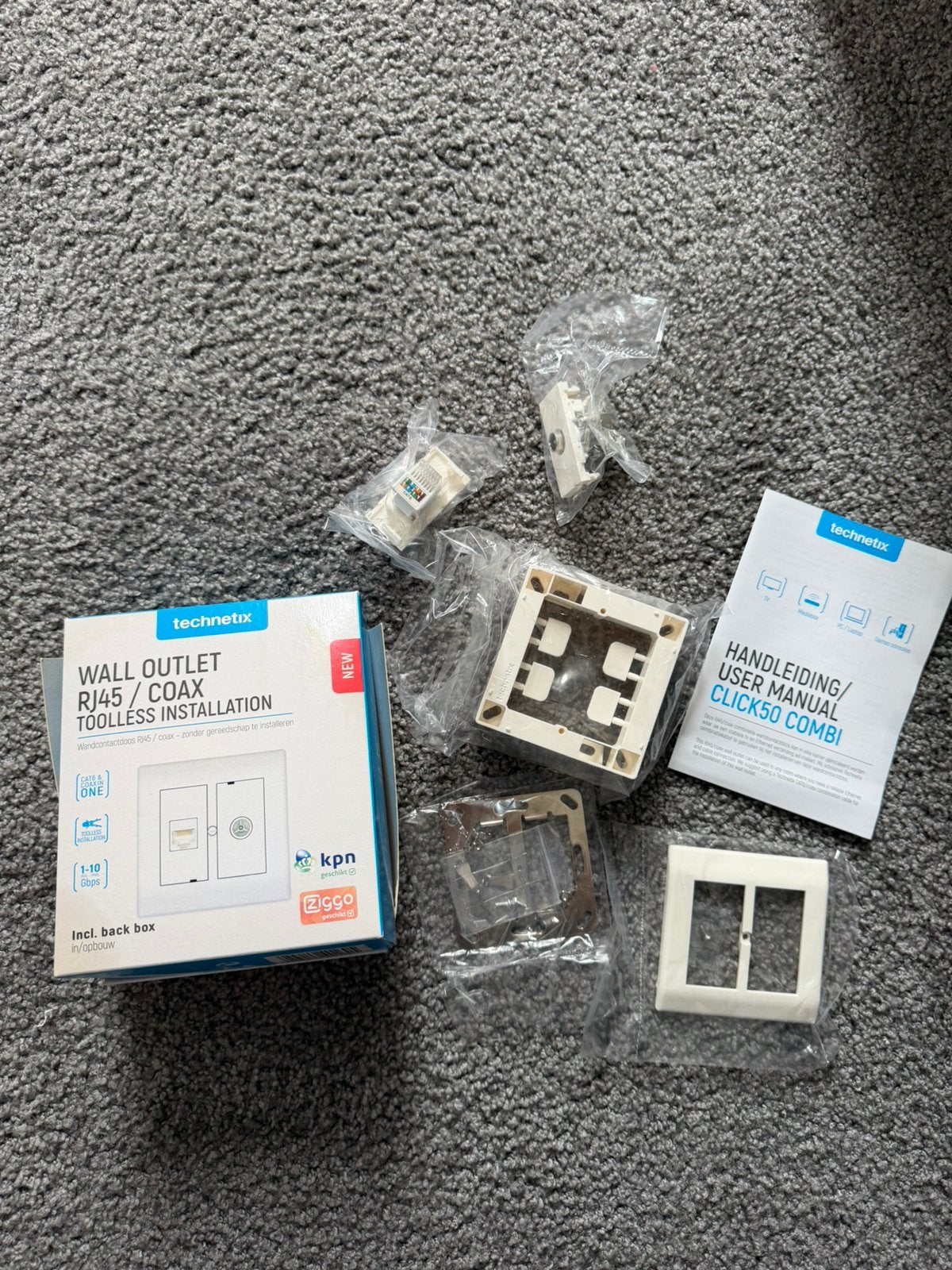 NIEUW Technetix RJ45 en Coax, Ophalen of Verzenden, Nieuw, Stopcontact