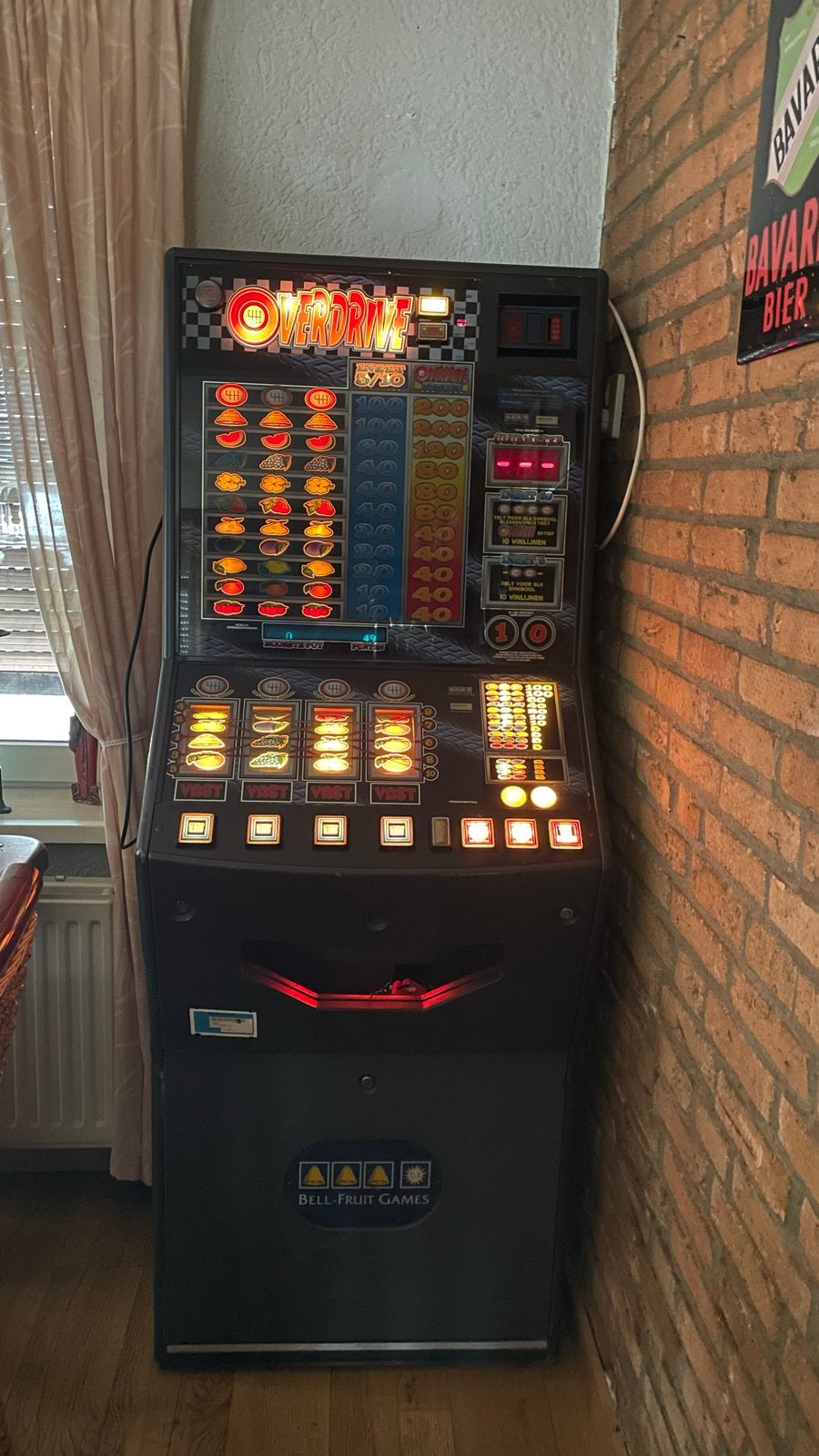 Overdrive gokkast / fruitautomaat - Bell-Fruit Games, Verzamelen, Euro, Ophalen, Gebruikt, Met sleutels