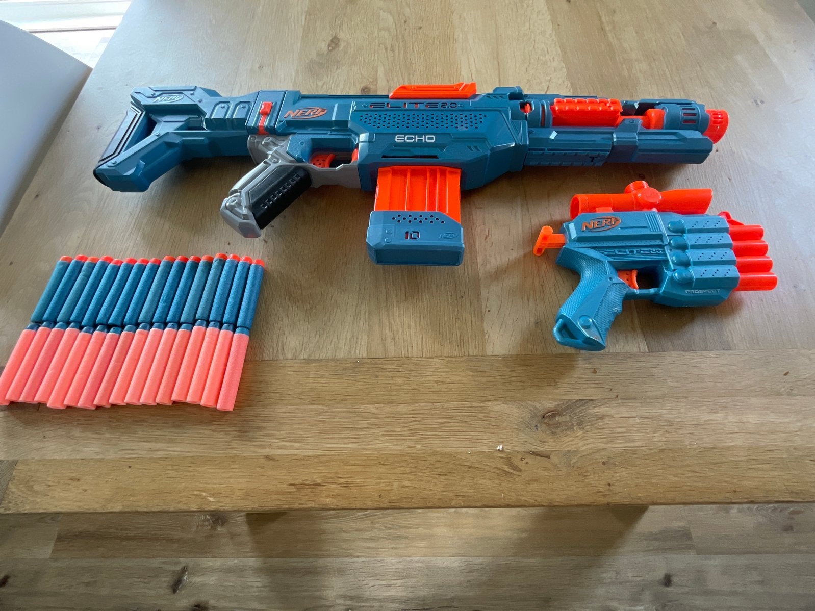 Nerf Elite 2.0 Echo CS-10 en Prospect QS-4 met pijltjes, Ophalen of Verzenden, Zo goed als nieuw, Jongen of Meisje