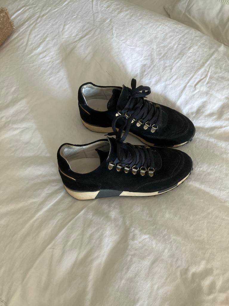 Zwarte Via Vai sneakers, maat 37, Kleding | Dames, Schoenen, Verzenden, Zo goed als nieuw, Zwart, Sneakers of Gympen