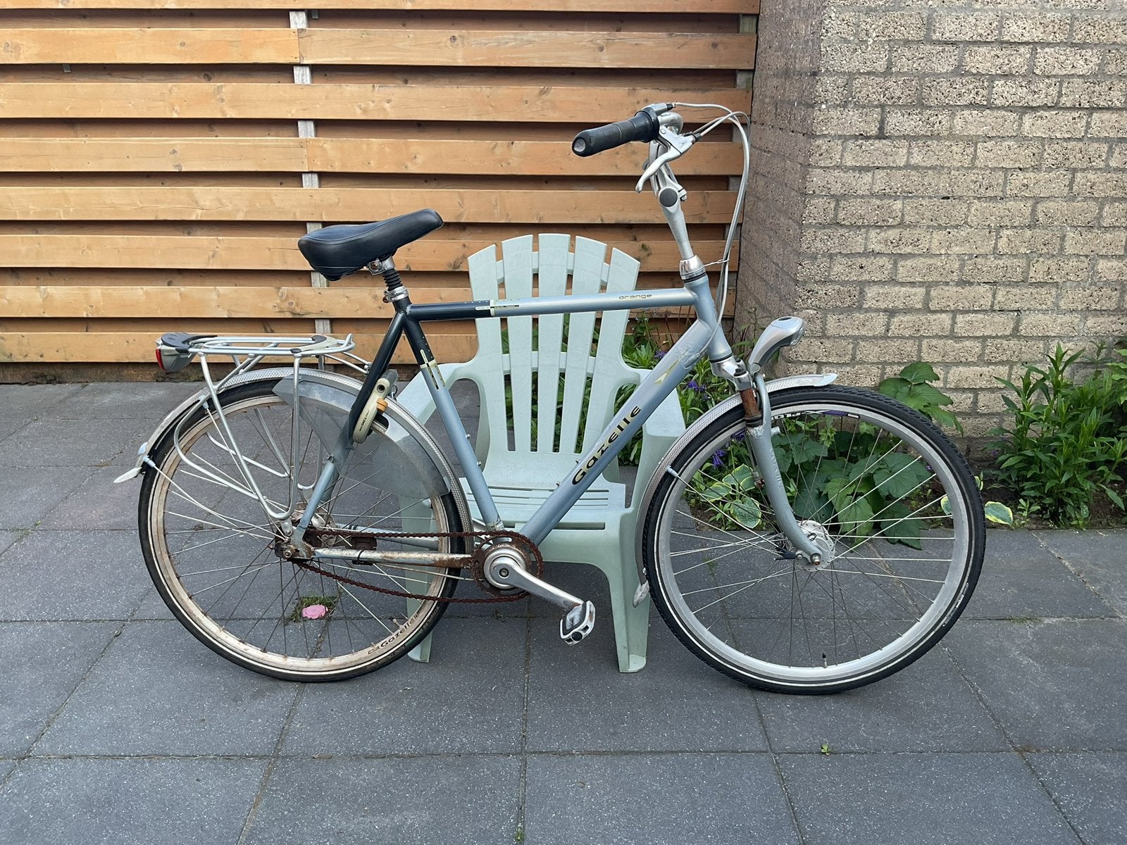 Gazelle orange herenfiets 61, Fietsen en Brommers, Fietsen | Heren | Herenfietsen, Ophalen, Gebruikt, Versnellingen, 61 tot 65 cm