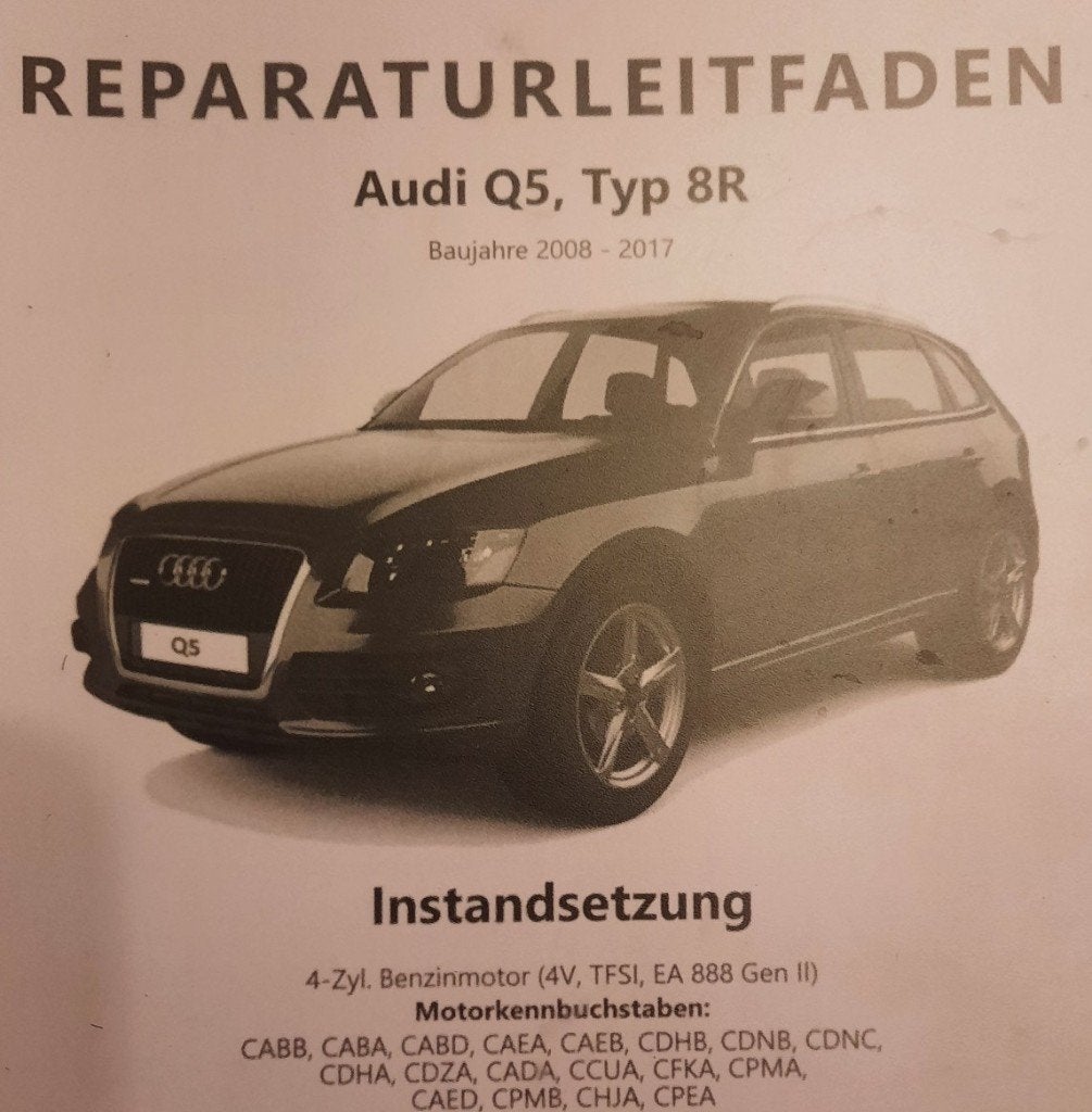 werkplaatshandleiding Audi Q5 8R 2008-2017 1,8 en 2,0L, Auto diversen, Handleidingen en Instructieboekjes, Ophalen of Verzenden