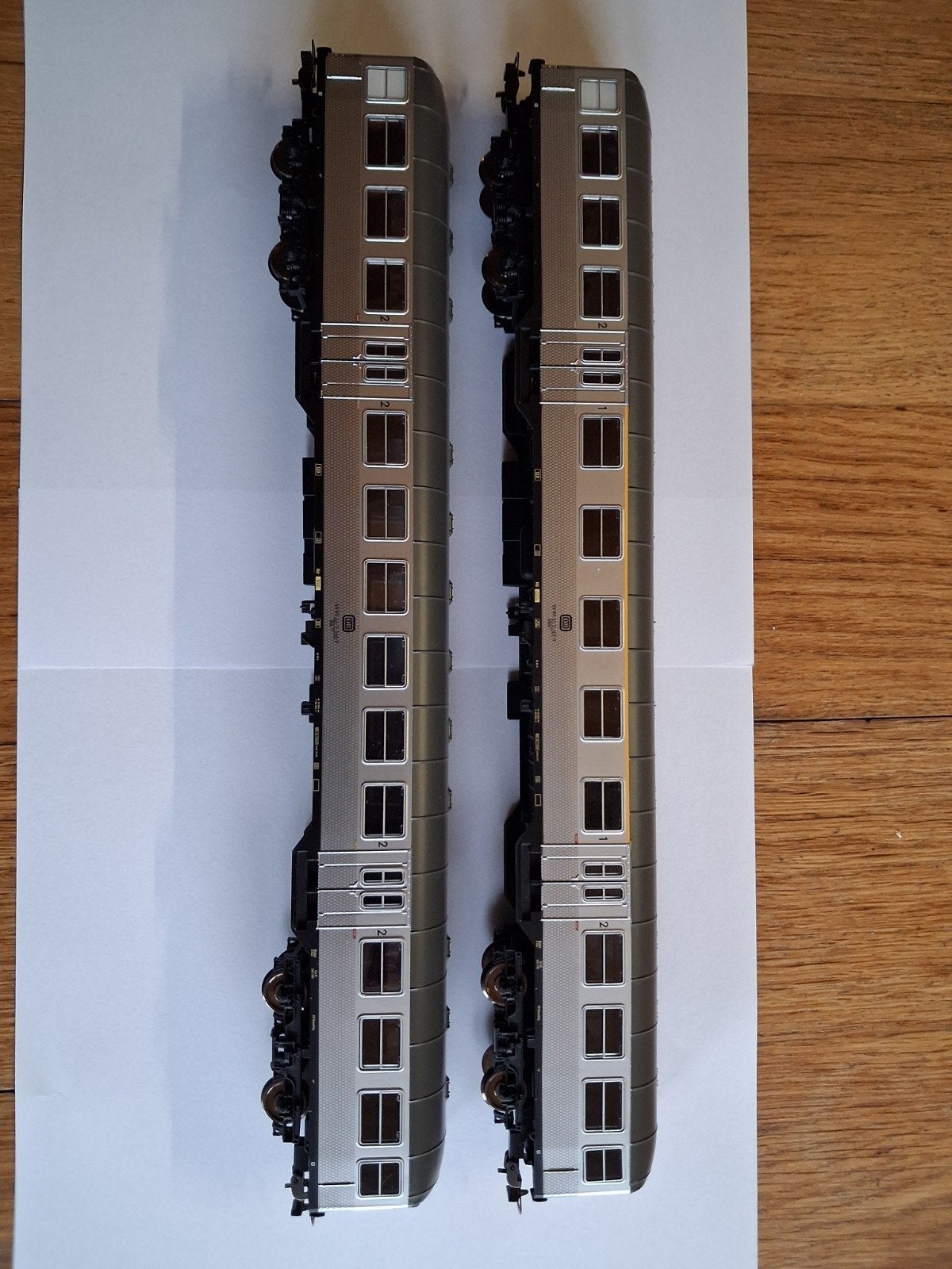 2 nieuwe zilverlingen van piko met kortkoppelingsmeganisme, Gelijkstroom, Nieuw, Wagon, Piko