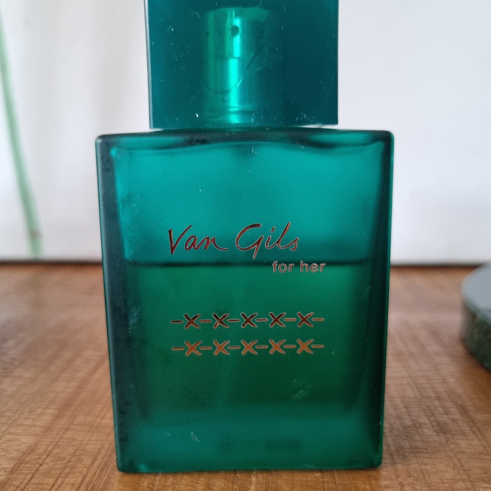 Van Gils For Her Eau de Toilette 75 ml green groen VG edt, Verzamelen, Ophalen of Verzenden, Gebruikt, Parfumfles, Gevuld